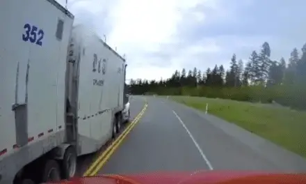 Vernon based semi-truck makes dangerous pass on B.C. highway  | Globalnews.ca